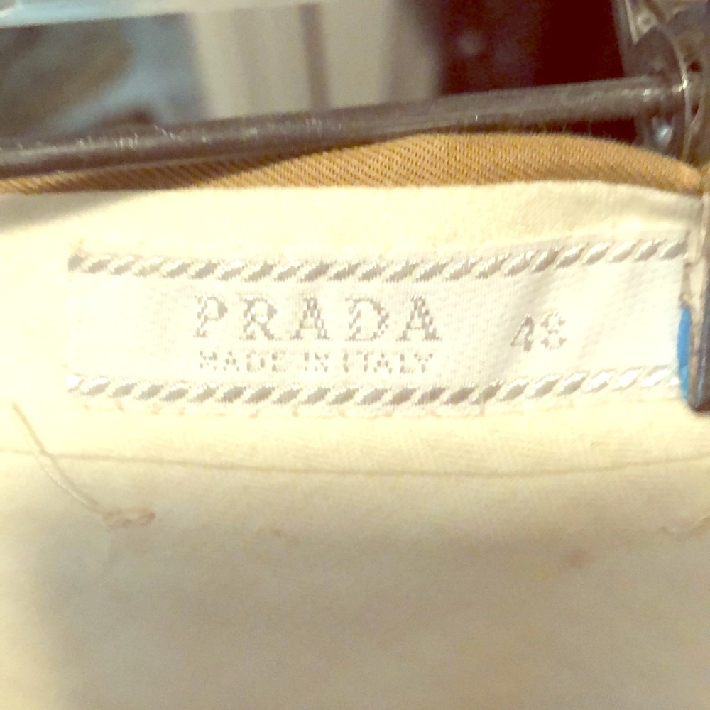 size 48, tan, Prada, dress slacks-authentic